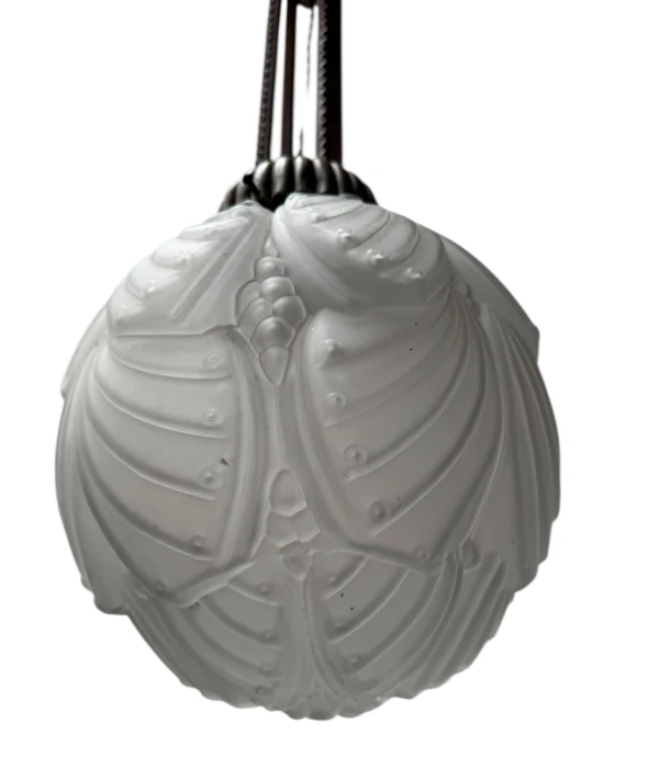Art Deco Muller Frères Luneville Style Pendant Light, 1930s